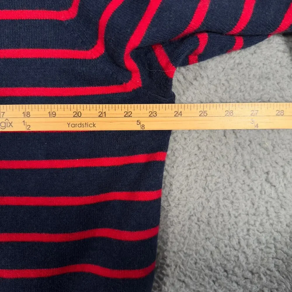 La Ligne X Target Sweater Women 1X Blue Red Stripe Cashmere Blend Balloon Sleeve